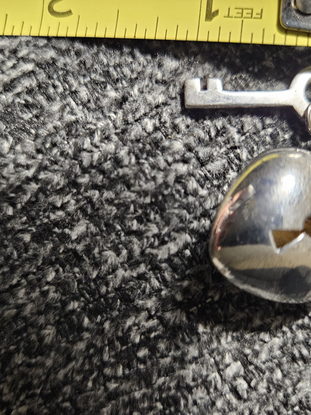Vintage 925 Sterling Silver Heart Lock and Key Pendant Necklace Italy FAS - Picture 7 of 10